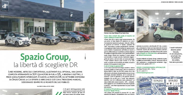 Spazio Group, la libertà di scegliere DR